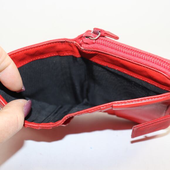 Prada Red Nylon Zip Wallet | Bifold Card Case | Logo Plaque | Made in Italy - Picture 8 of 9